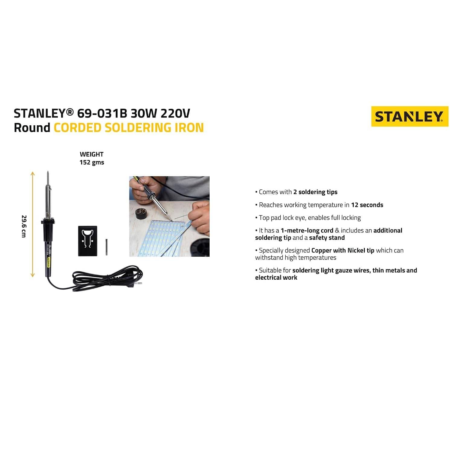 Stanley Tools Stanley 30W 220V 69-031B Soldering iron - Soldering iron | 220 Volts | Iron Copper - View 6