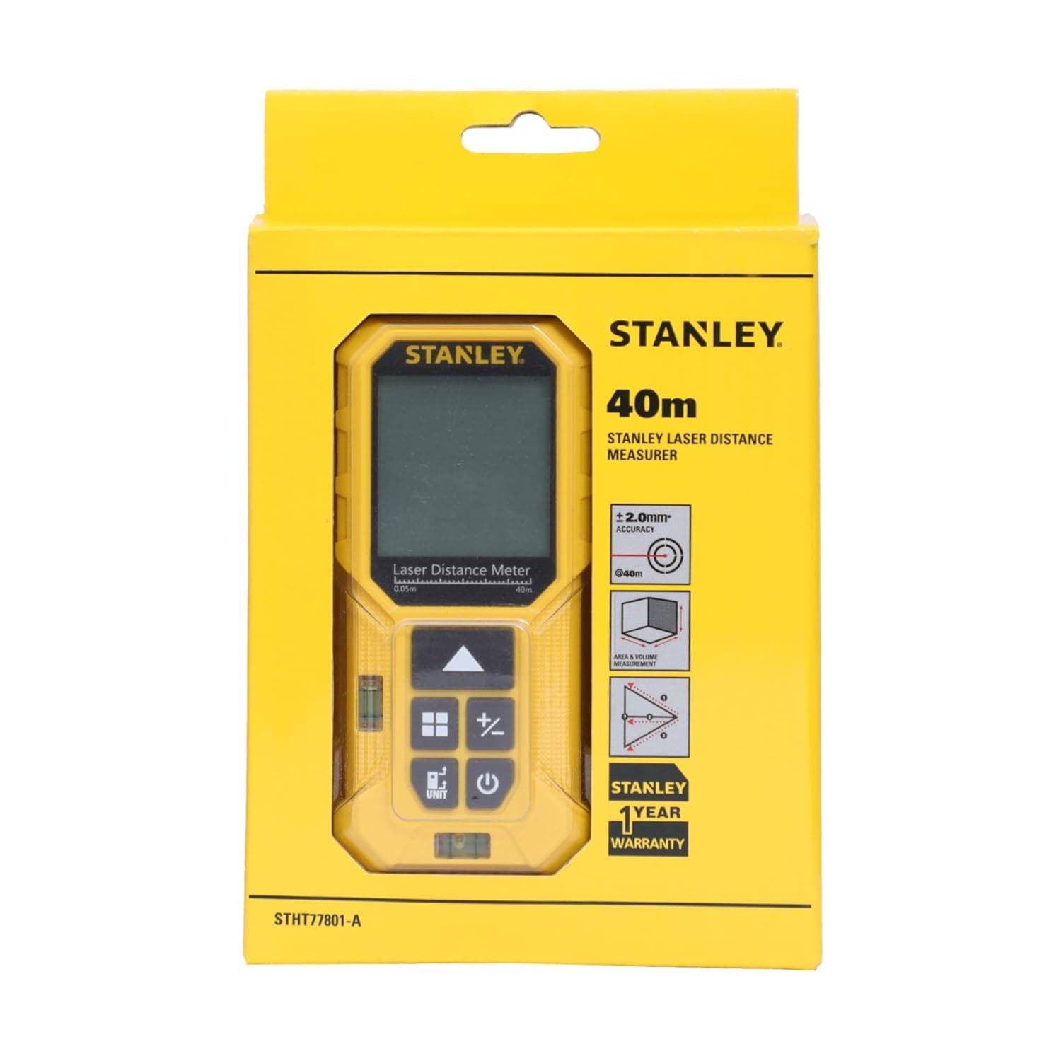 Stanley Tools Stanley Stht77801-A 40 meter Professional Laser Distance Meter - Laser Distance Meter | STHT77801-A | Ideal for Area & Volume Measurement, Good for Home, DIY & Professional Use - View 6
