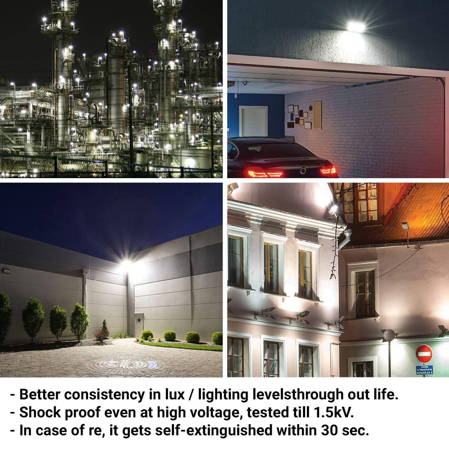 Panasonic LED Flood Light - 140-270 V | Surge Protection: Yes (>4kV)||Lifespan: >30,000 Hours | 100 W - View 7