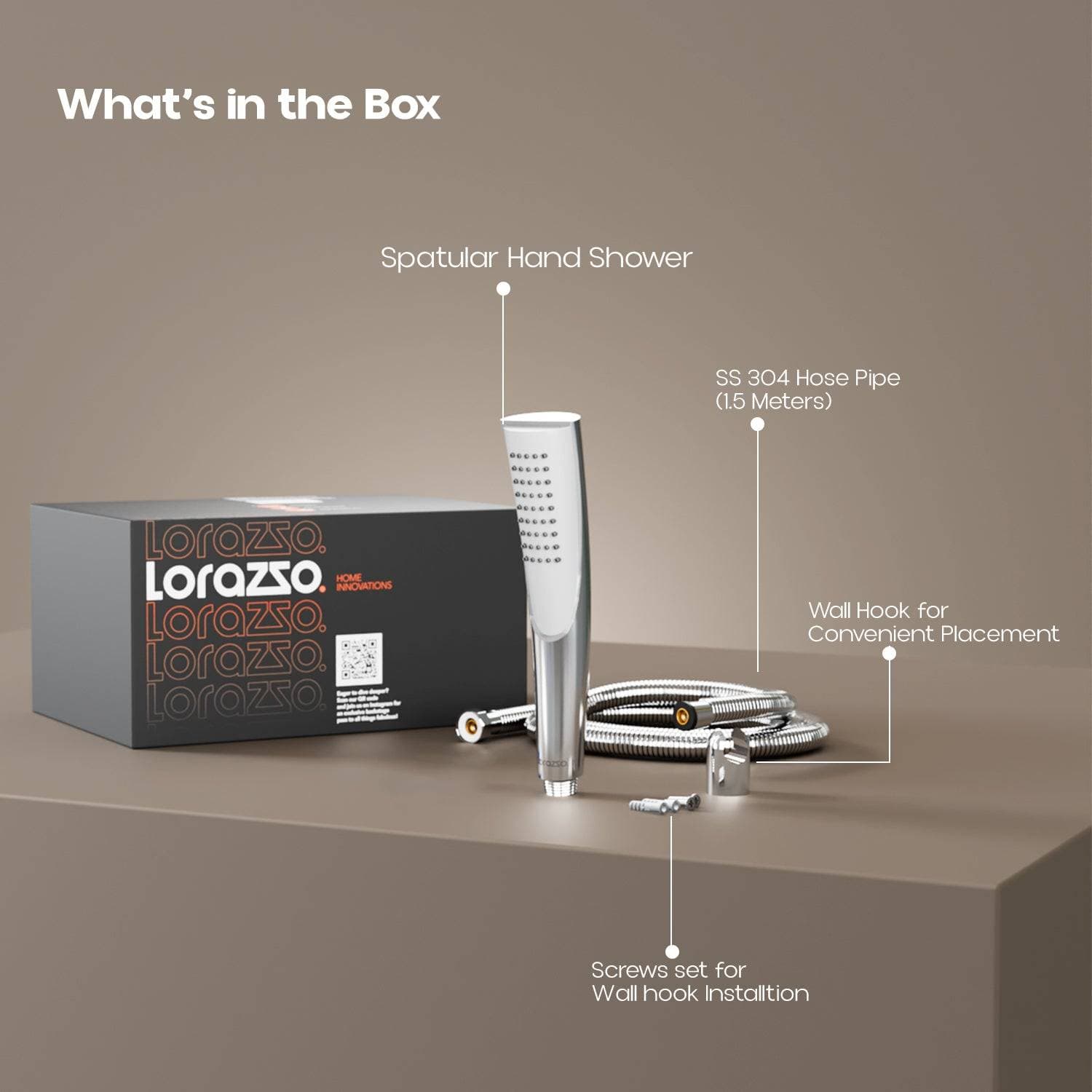 Lorazzo Spatular Hand Shower Head - Overhead shower | LRZ HS0451 S01 | ABS - View 6