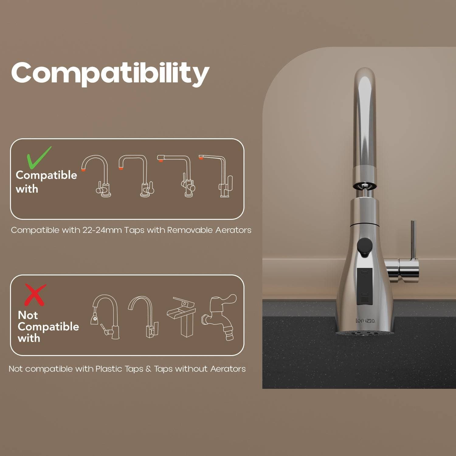 Lorazzo Classic Health Faucet - Health Faucet | LRZ HF0251 S04 | ABS - View 8