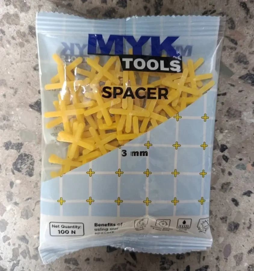 MYK Laticrete Yellow Spacer (Pack of 100 Pcs) - 2 mm | 2mm | To create uniform spacing between tiles / stones resulting in an aesthetic and functionally stable tile /stone assembly. - View 7